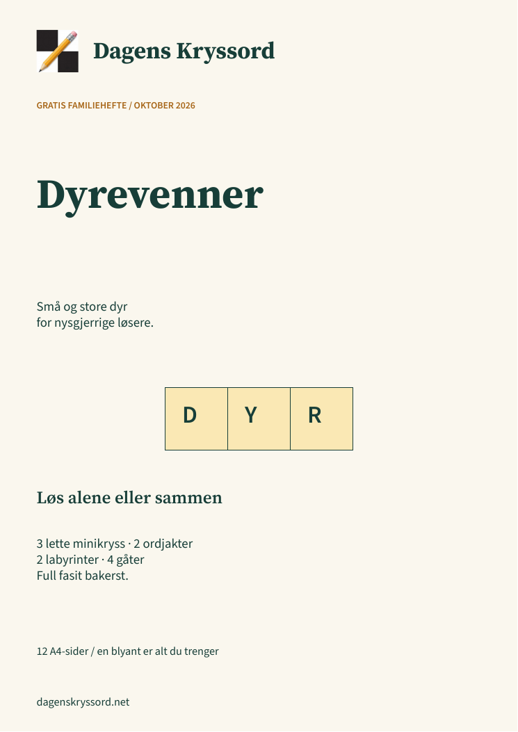 Forsiden til Dyrevenner