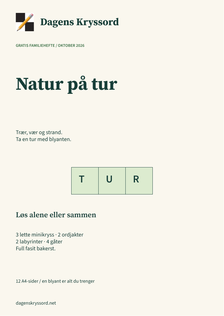 Forsiden til Natur på tur