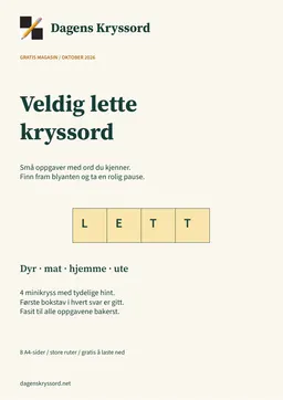 Forsiden til Veldig lette kryssord